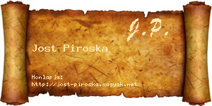 Jost Piroska névjegykártya